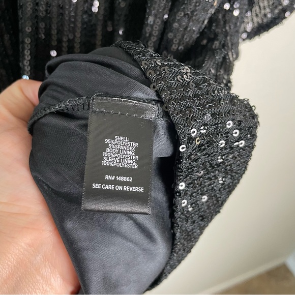 ❌SOLD Torrid Black Sequin Ruched Sleeve Top 2X NWT 18859297 - Picture 12 of 14